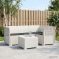 Preview: ARDEBO.de - 4-Sitzer Garten Sofa mit Kissen Rattan Look PP Weiß