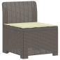 Preview: 4-Sitzer Garten Sofa mit Kissen Rattan Look PP Hellgrau
