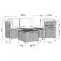 Preview: 4-Sitzer Garten Sofa mit Kissen Rattan Look PP Anthrazit