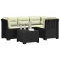 Preview: 4-Sitzer Garten Sofa mit Kissen Rattan Look PP Anthrazit