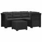 Preview: 4-Sitzer Garten Sofa mit Kissen Rattan Look PP Anthrazit