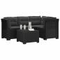 Preview: 4-Sitzer Garten Sofa mit Kissen Rattan Look PP Anthrazit