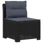 Preview: 4-Sitzer Garten Sofa mit Kissen Rattan Look PP Anthrazit