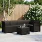 Preview: ARDEBO.de - 5-Sitzer Gartensofa Rattan-Look PP Anthrazit