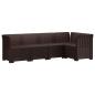 Preview: 5-Sitzer Gartensofa Rattan-Look PP Braun