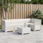 Preview: ARDEBO.de - 5-Sitzer Gartensofa Rattan-Look PP Weiß