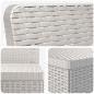 Preview: 5-Sitzer Gartensofa Rattan-Look PP Weiß