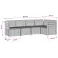 Preview: 5-Sitzer Gartensofa Rattan-Look PP Weiß