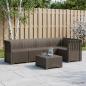 Preview: ARDEBO.de - 5-Sitzer Gartensofa Rattan-Look PP Hellgrau