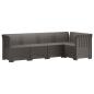 Preview: 5-Sitzer Gartensofa Rattan-Look PP Hellgrau