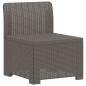 Preview: 5-Sitzer Gartensofa Rattan-Look PP Hellgrau