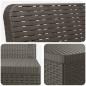 Preview: 5-Sitzer Gartensofa Rattan-Look PP Hellgrau