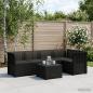 Preview: ARDEBO.de - 5-Sitzer Gartensofa mit Kissen Rattan-Look PP Anthrazit