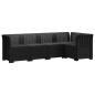 Preview: 5-Sitzer Gartensofa mit Kissen Rattan-Look PP Anthrazit