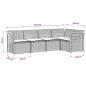 Preview: 5-Sitzer Gartensofa mit Kissen Rattan-Look PP Anthrazit