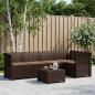Preview: ARDEBO.de - 5-Sitzer Gartensofa mit Kissen Rattan-Look PP Braun