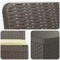 Preview: 5-Sitzer Gartensofa mit Kissen Rattan-Look PP Hellgrau