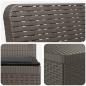 Preview: 5-Sitzer Gartensofa mit Kissen Rattan-Look PP Hellgrau