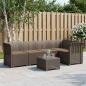 Preview: ARDEBO.de - 5-Sitzer Gartensofa mit Kissen Rattan-Look 5-Sitzer PP Hellgrau