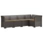 Preview: 5-Sitzer Gartensofa mit Kissen Rattan-Look 5-Sitzer PP Hellgrau
