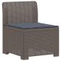 Preview: 5-Sitzer Gartensofa mit Kissen Rattan-Look PP Hellgrau