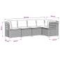 Preview: 5-Sitzer Gartensofa mit Kissen Rattan-Look PP Anthrazit