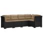 Preview: 5-Sitzer Gartensofa mit Kissen Rattan-Look PP Anthrazit