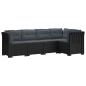Preview: 5-Sitzer Gartensofa mit Kissen Rattan-Look PP Anthrazit