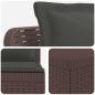 Preview: 5-Sitzer Gartensofa mit Kissen Rattan-Look PP Braun