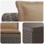 Preview: 5-Sitzer Gartensofa mit Kissen Rattan-Look 5-Sitzer PP Hellgrau