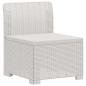 Preview: 5-Sitzer Gartensofa Rattan-Look PP Weiß