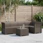Preview: ARDEBO.de - 5-Sitzer Gartensofa Rattan-Look PP Hellgrau
