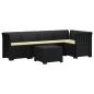 Preview: 5-Sitzer Gartensofa mit Kissen Rattan-Look PP Anthrazit