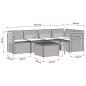 Preview: 5-Sitzer Gartensofa mit Kissen Rattan-Look PP Anthrazit