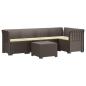 Preview: 5-Sitzer Gartensofa mit Kissen Rattan-Look PP Hellgrau