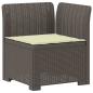 Preview: 5-Sitzer Gartensofa mit Kissen Rattan-Look PP Hellgrau