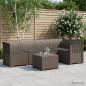 Preview: ARDEBO.de - 5-Sitzer Gartensofa mit Kissen Rattan-Look PP Hellgrau