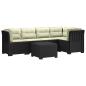 Preview: ARDEBO.de - 5-Sitzer Gartensofa mit Kissen Rattan-Look PP Anthrazit