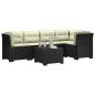 Preview: 5-Sitzer Gartensofa mit Kissen Rattan-Look PP Anthrazit