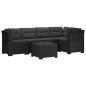 Preview: 5-Sitzer Gartensofa mit Kissen Rattan-Look PP Anthrazit