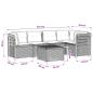 Preview: 5-Sitzer Gartensofa mit Kissen Rattan-Look PP Anthrazit