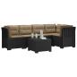 Preview: 5-Sitzer Gartensofa mit Kissen Rattan-Look PP Anthrazit