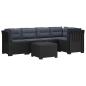 Preview: 5-Sitzer Gartensofa mit Kissen Rattan-Look PP Anthrazit