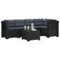 Preview: 5-Sitzer Gartensofa mit Kissen Rattan-Look PP Anthrazit