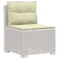 Preview: 5-Sitzer Gartensofa mit Kissen Rattan-Look PP Weiß