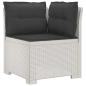 Preview: 5-Sitzer Gartensofa mit Kissen Rattan-Look PP Weiß