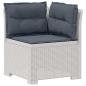 Preview: 5-Sitzer Gartensofa mit Kissen Rattan-Look PP Weiß