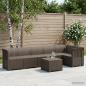 Preview: ARDEBO.de - 6-Sitzer Garten Sofa Rattan Look PP Hellgrau