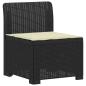 Preview: 6-Sitzer Garten Sofa mit Kissen Rattan Look PP Anthrazit
