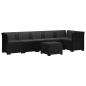Preview: 6-Sitzer Garten Sofa mit Kissen Rattan Look PP Anthrazit